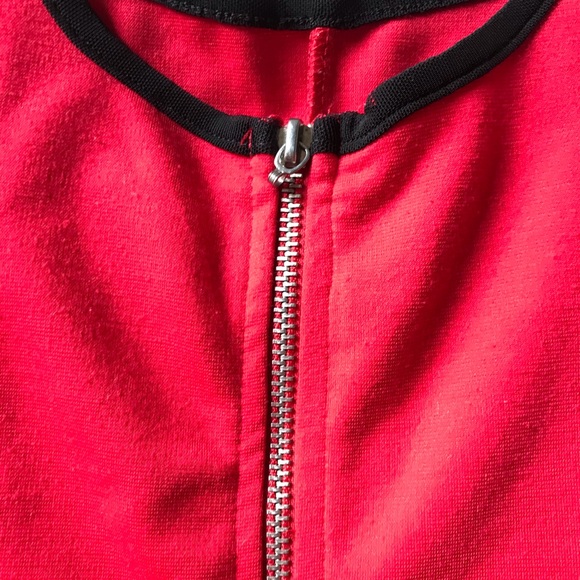 Red Dress with Navy Trimming - Picture 7 of 8